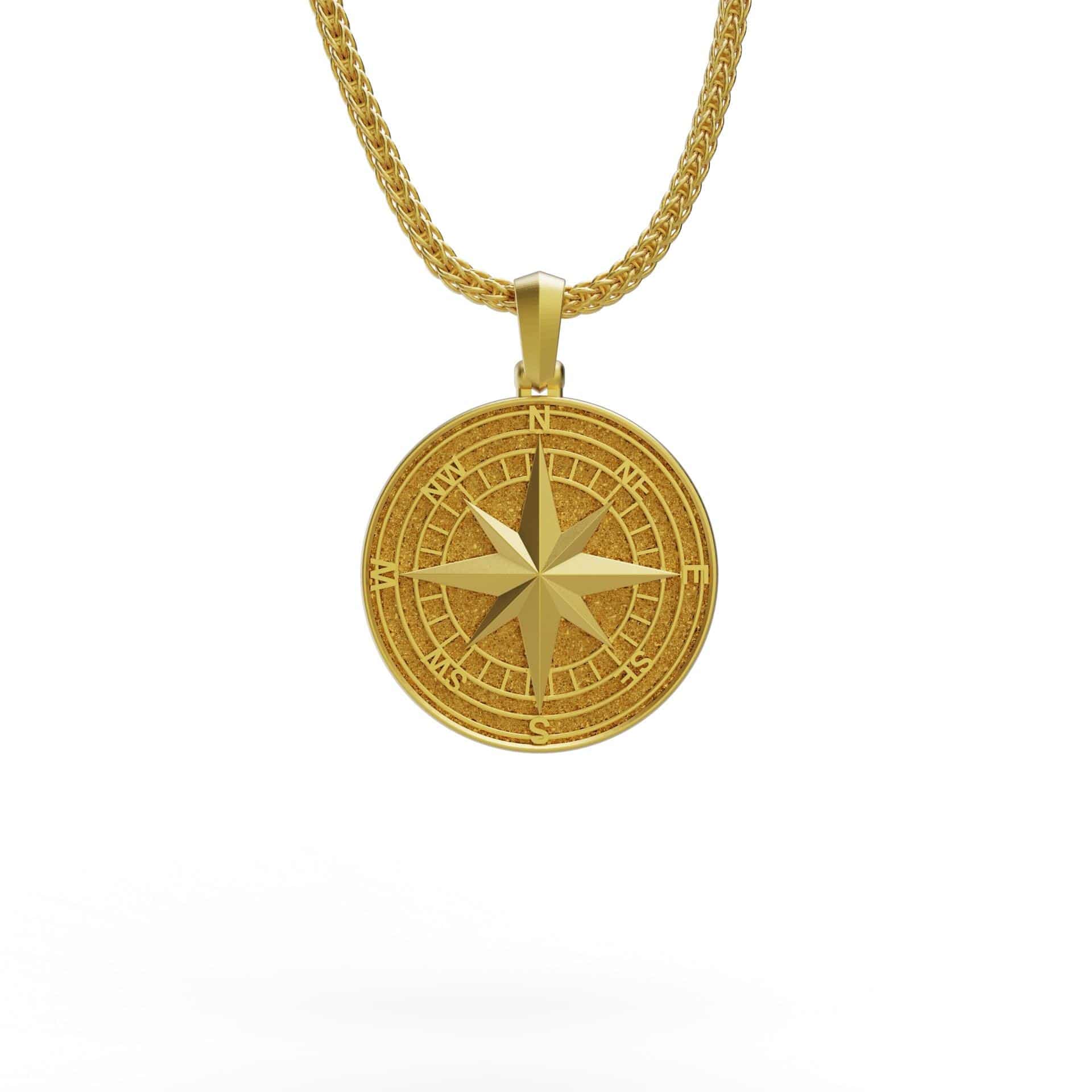 Compass Bronze Rose Necklace