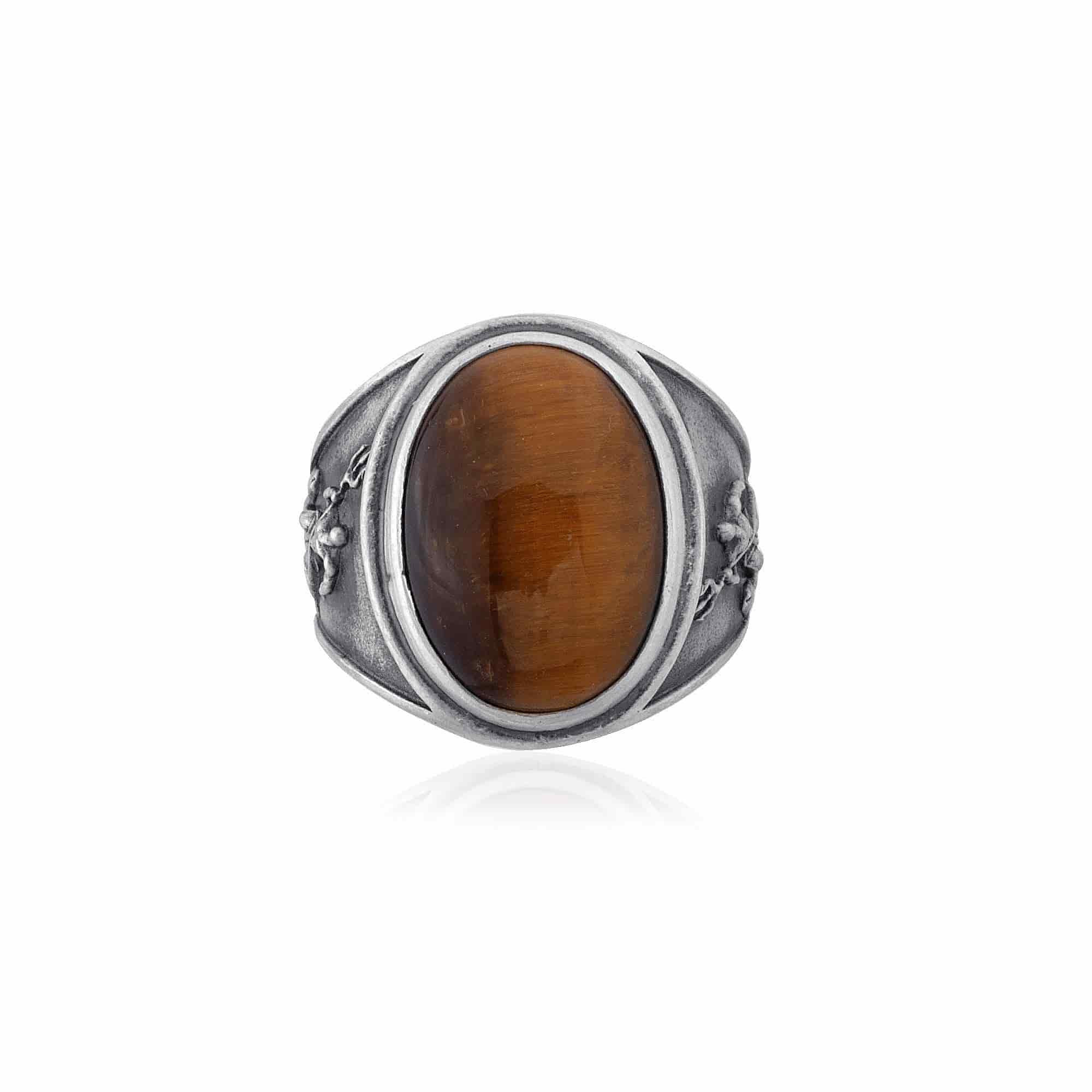 Poseidon Tiger Eye Gemston Ring