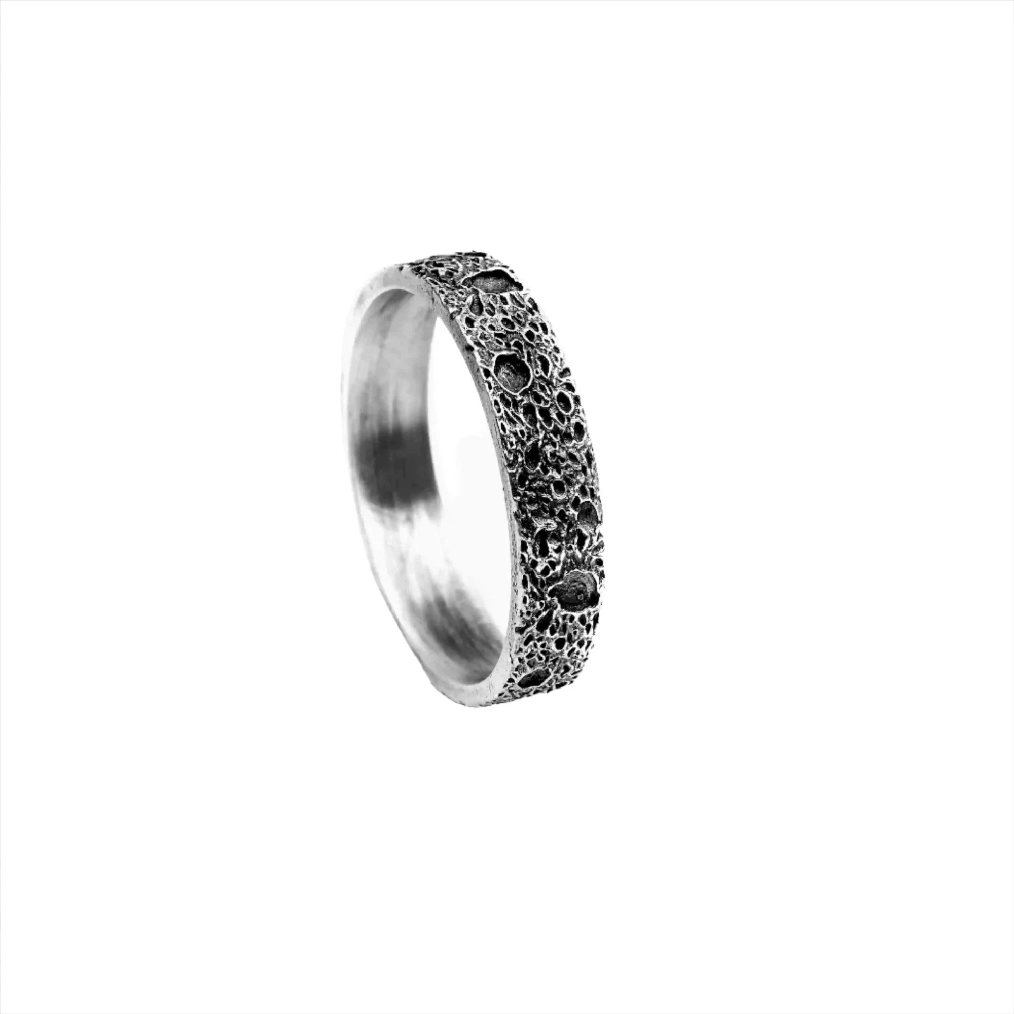 Moon Surface Band Ring