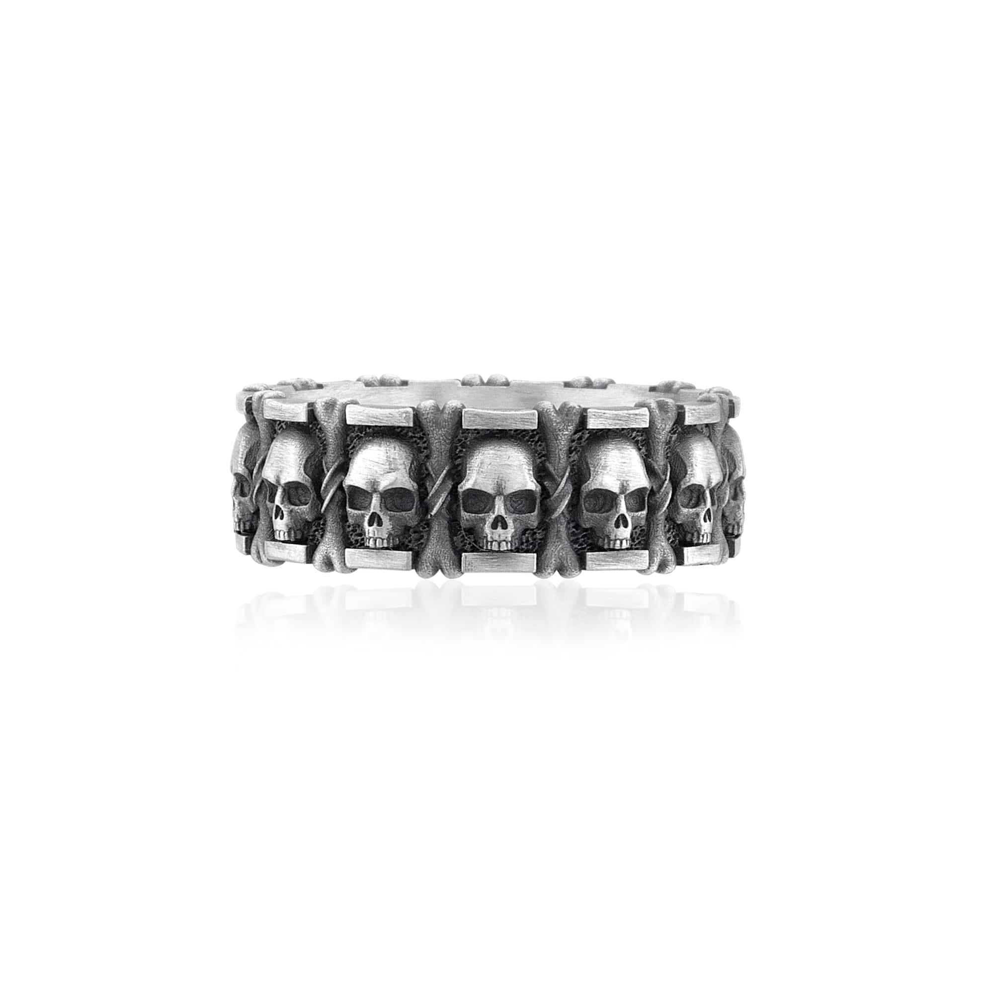 Skull and Bone Band Ring