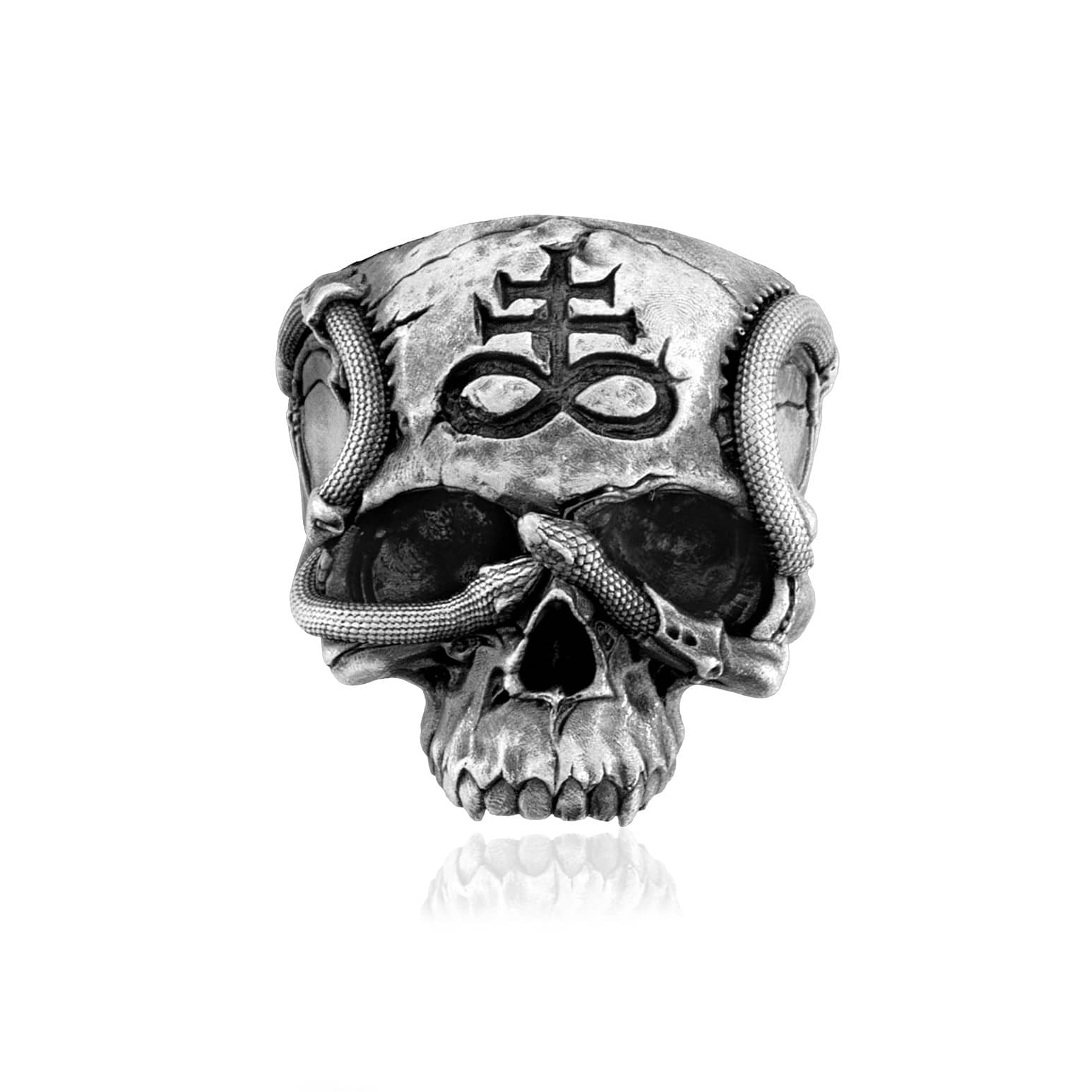 Leviathan Cross Skull Ring
