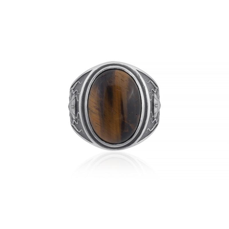 Pirate Octopus Tiger Eye Ring