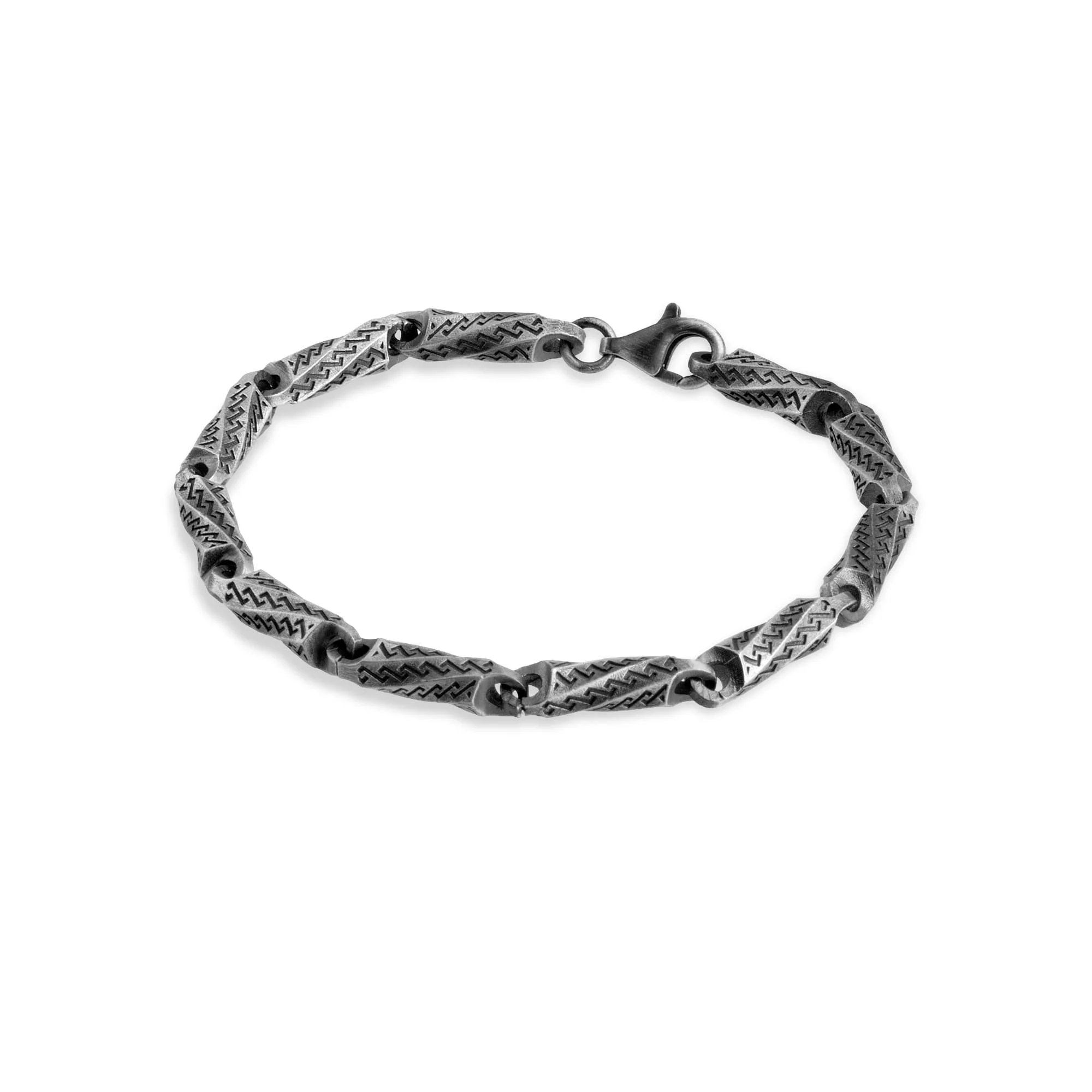 Ancient Geometric Silver Bracelet