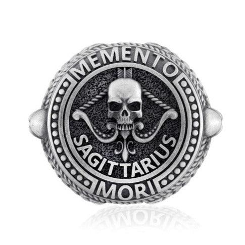 Sagittarius Zodiac Skull Ring