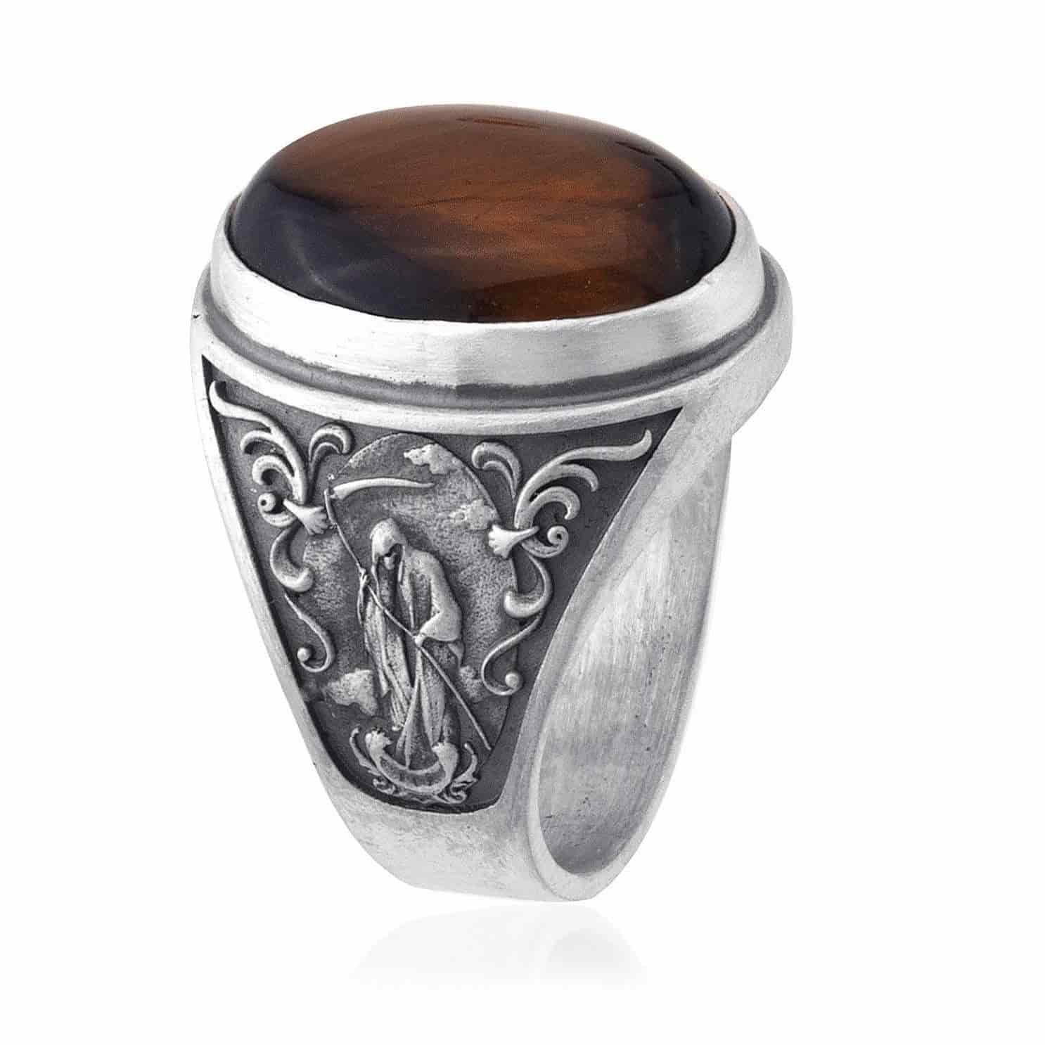 Azrael Tiger Eye Ring