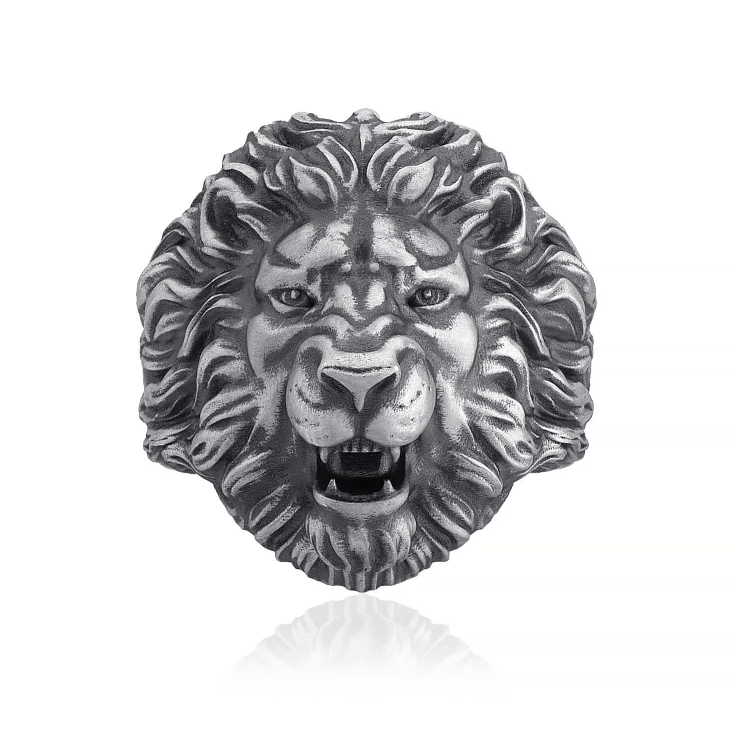 Angry Lion Face Ring