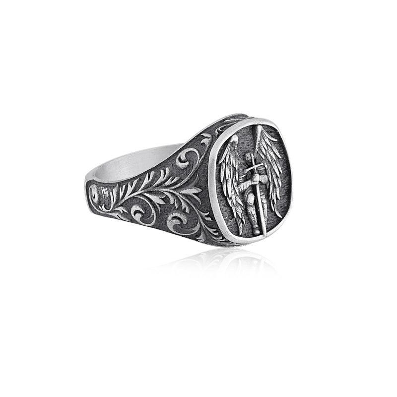 Saint Michael Signet Ring