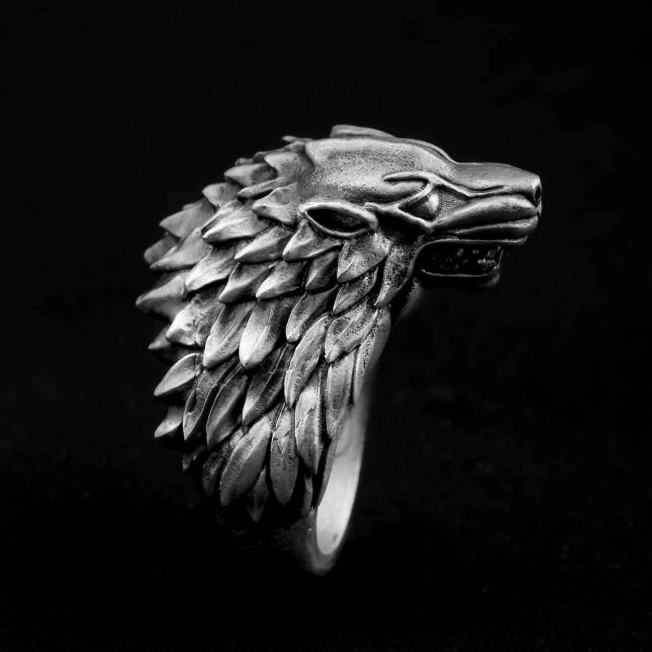Game Of Thrones Stark Wolf Ring