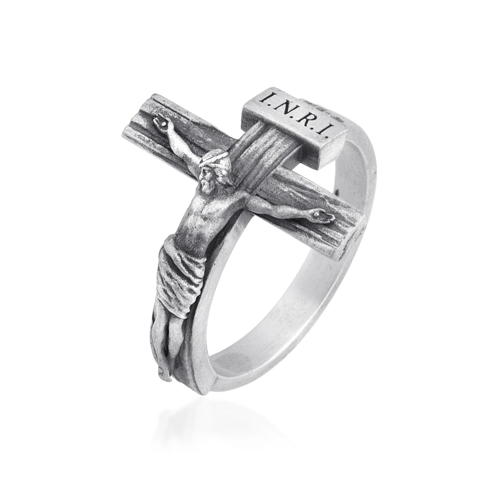 Jesus Cross Thin Ring