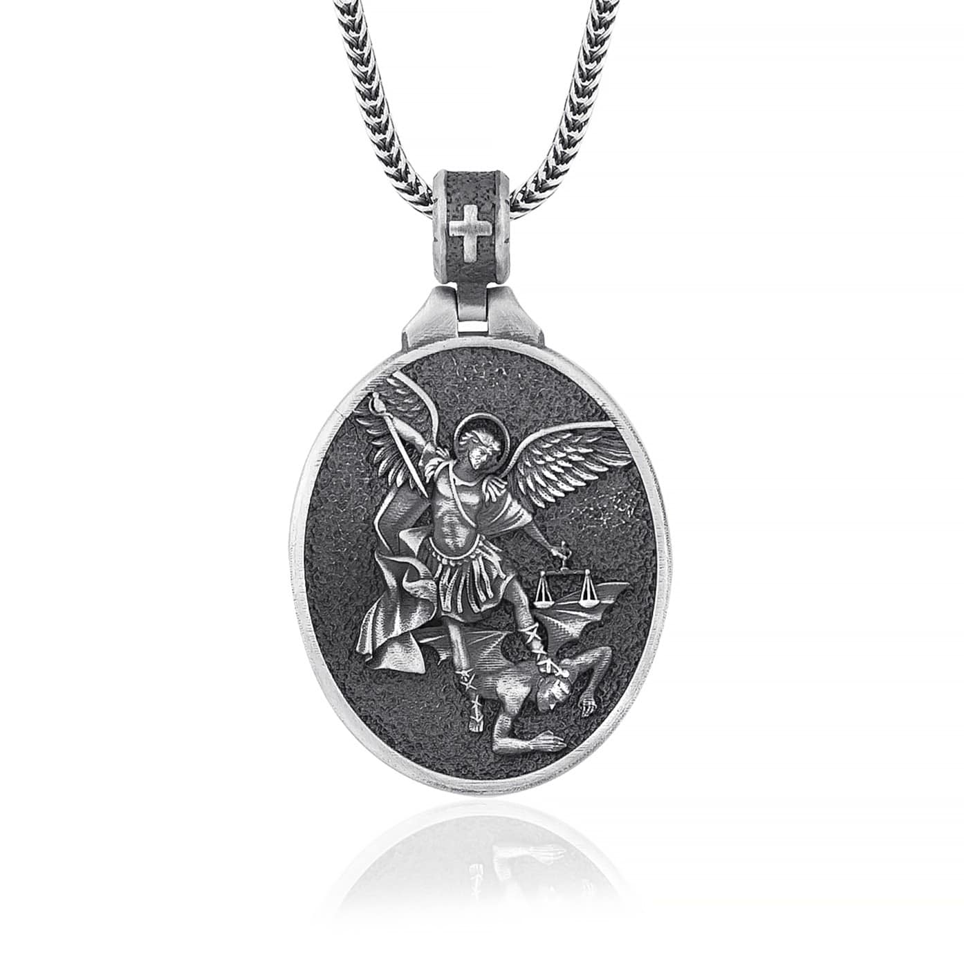 Ovoid Saint Michael Necklace