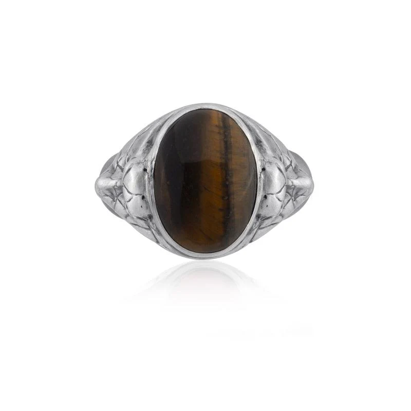 Medusa Tiger Eye Ring