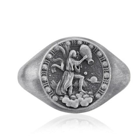 Aquarius Zodiac Ring
