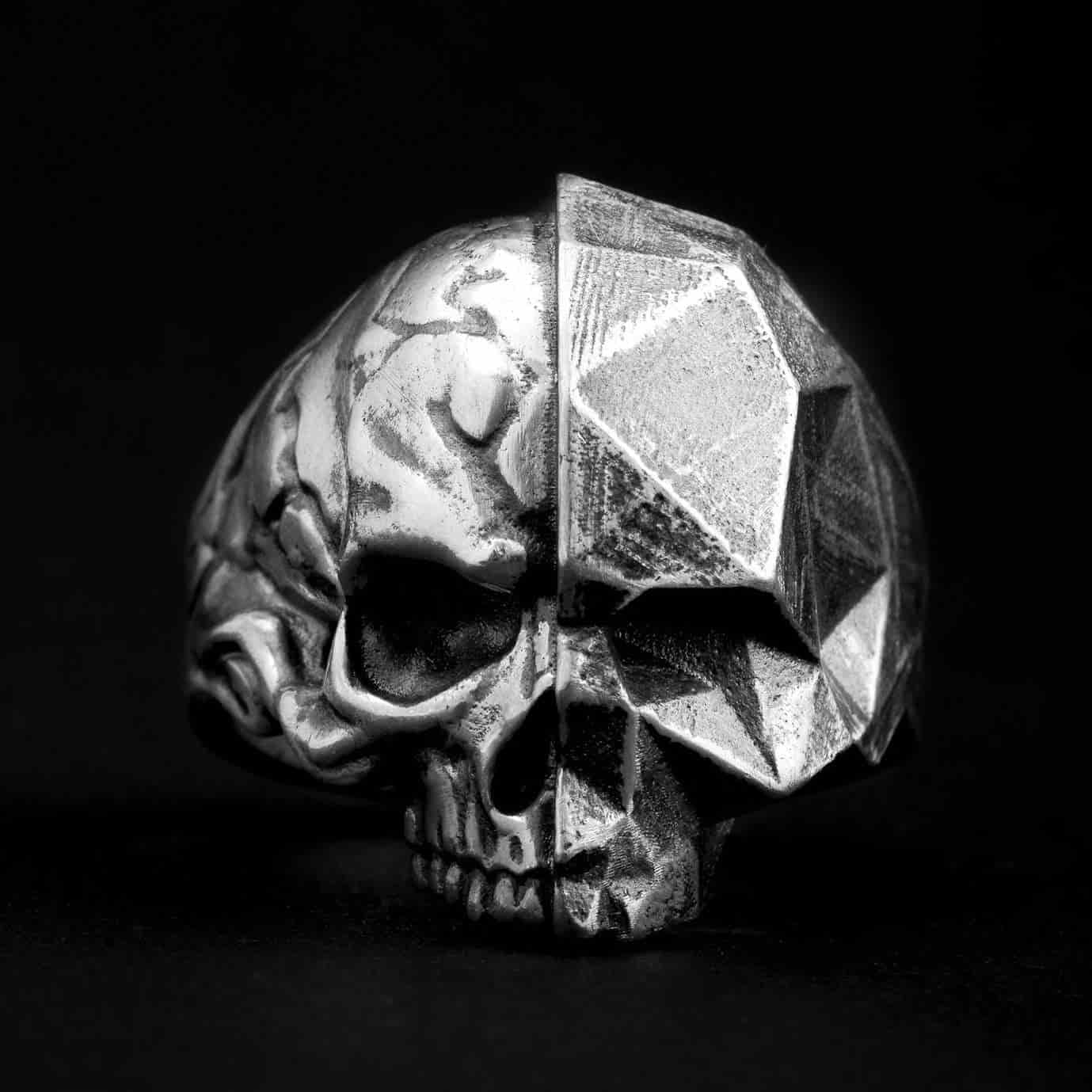 Half Brain Skull Ring