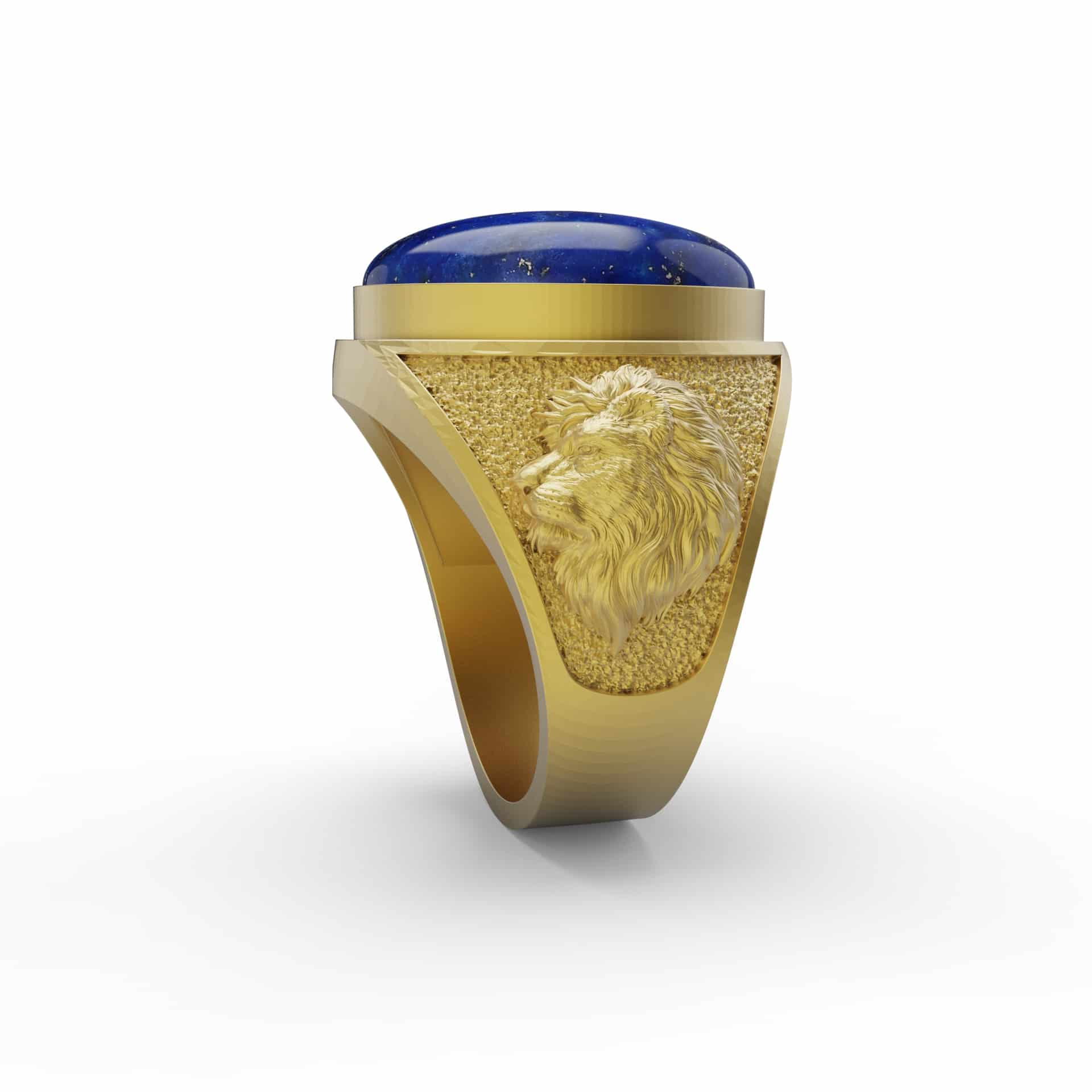 Lion Lapis Gemstone Ring