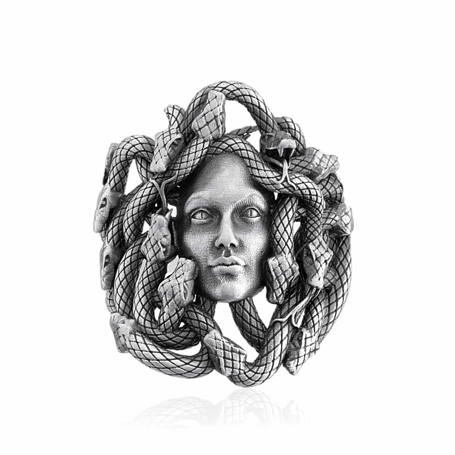 Gorgon Medusa Snake Ring