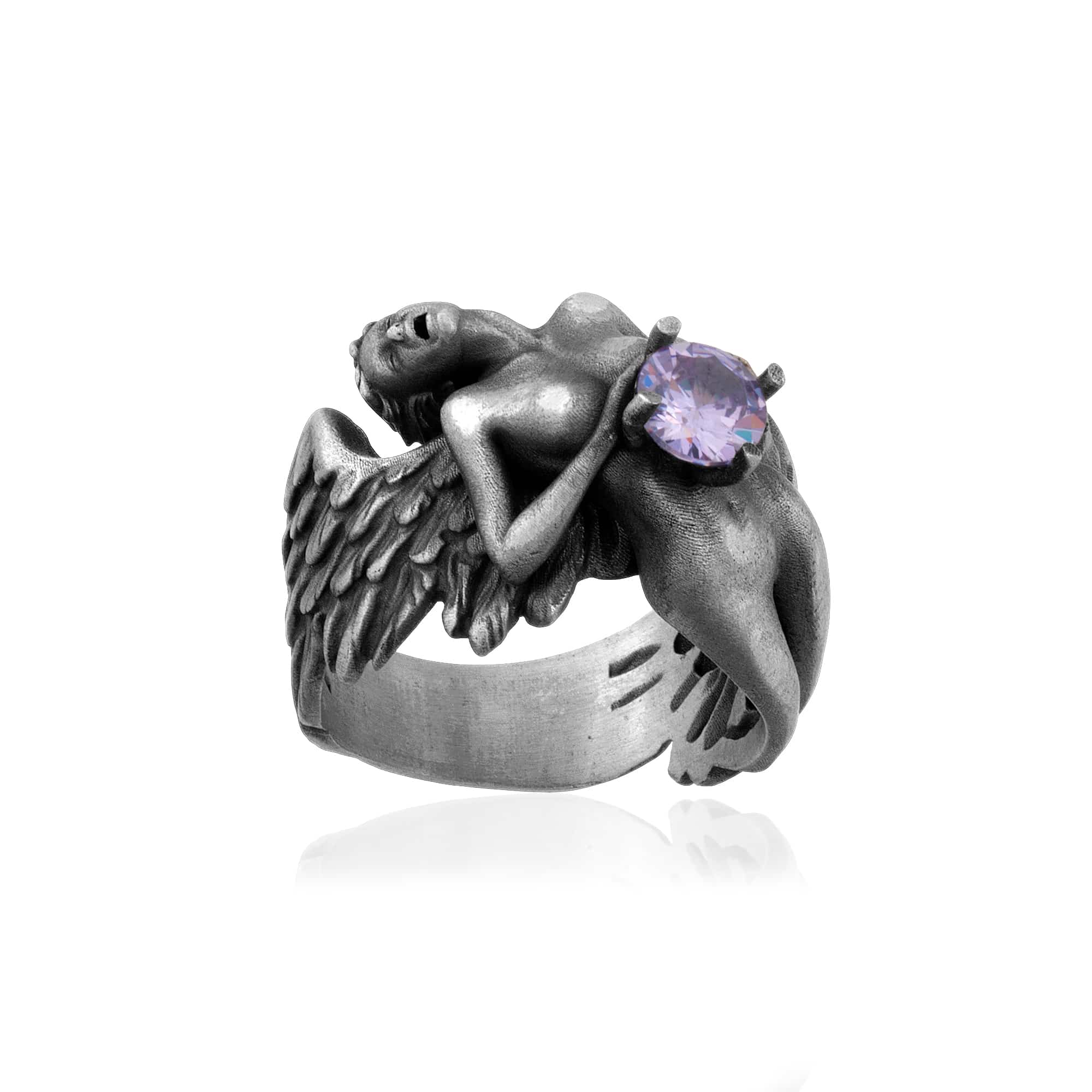 Fallen Angel Purple Stone Ring