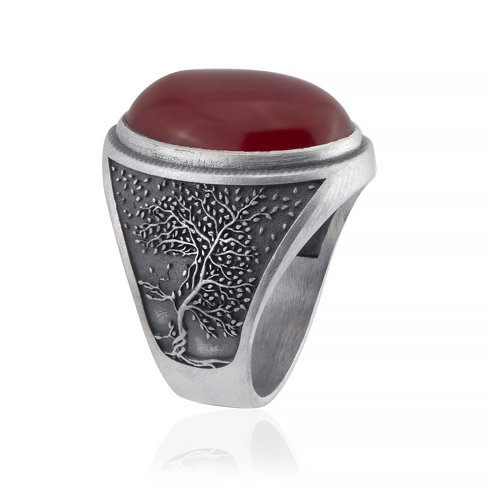 Tree Of Life Carnelian Ring