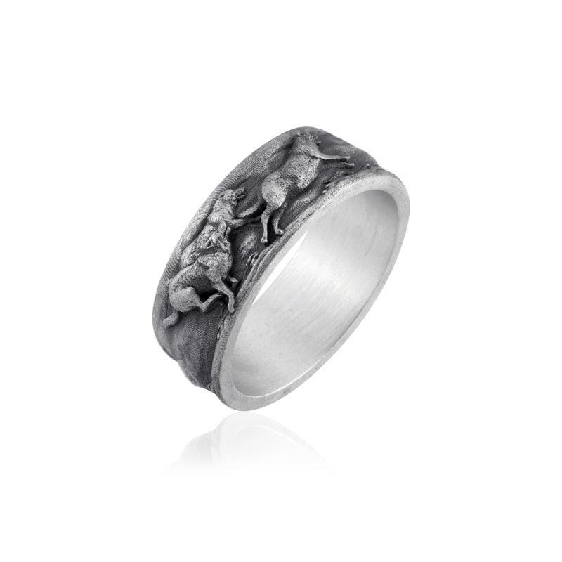 Wolf Family Band Ring