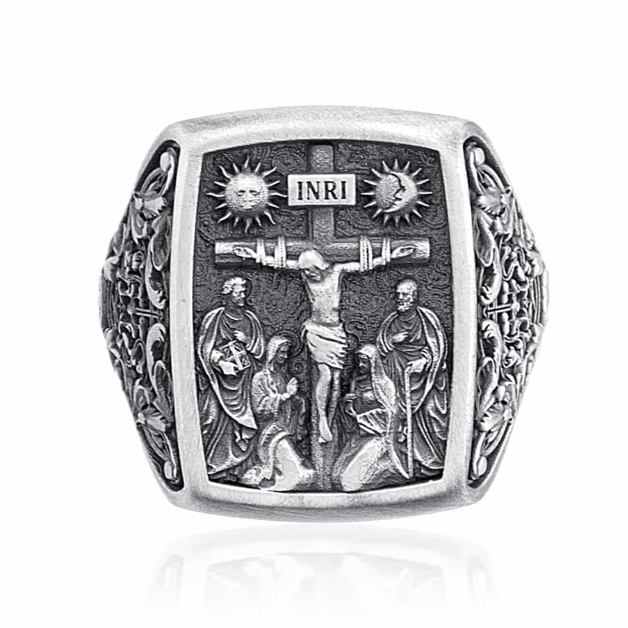 Jesus Crucifixion Signet Ring