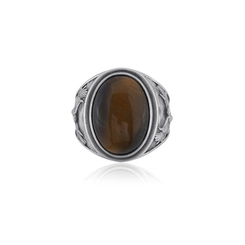 Eagle Tiger Eye Ring