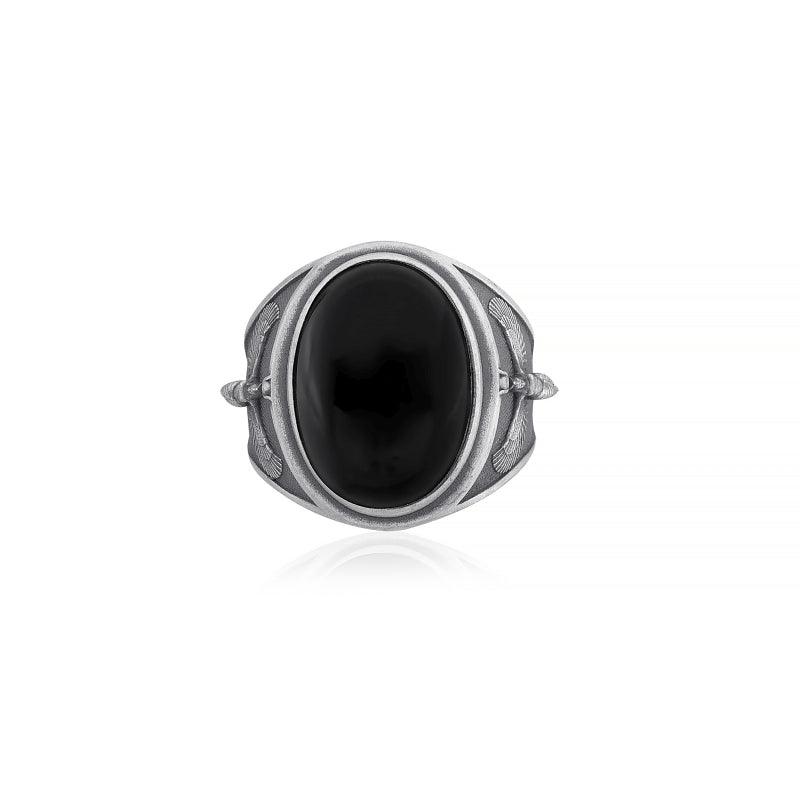 Egyptian Isis Goddess Onyx Ring