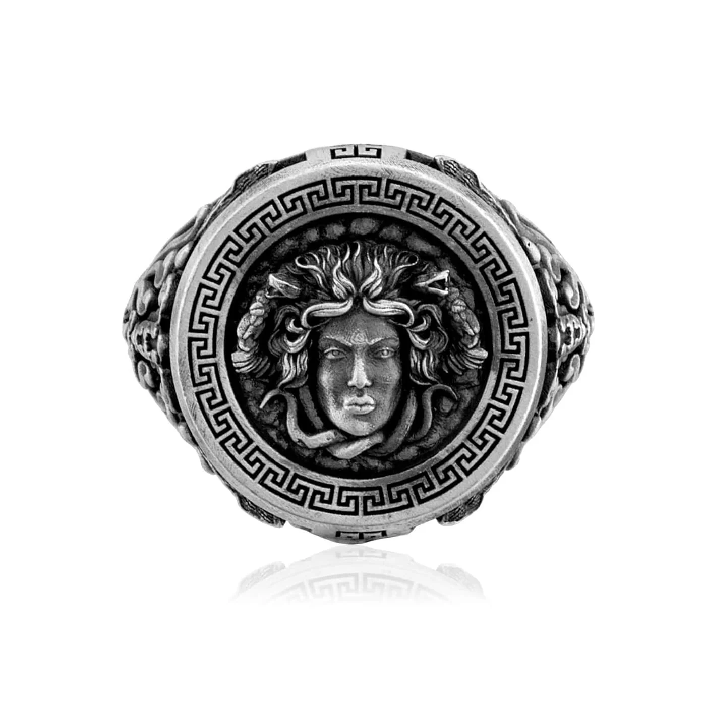 Ancient Medusa Gorgon Signet Ring