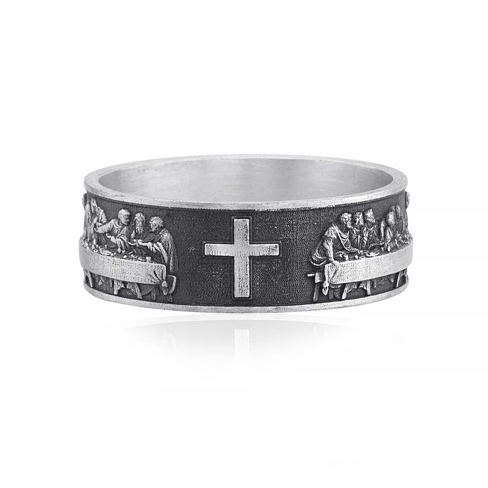 Last Supper Cross Ring