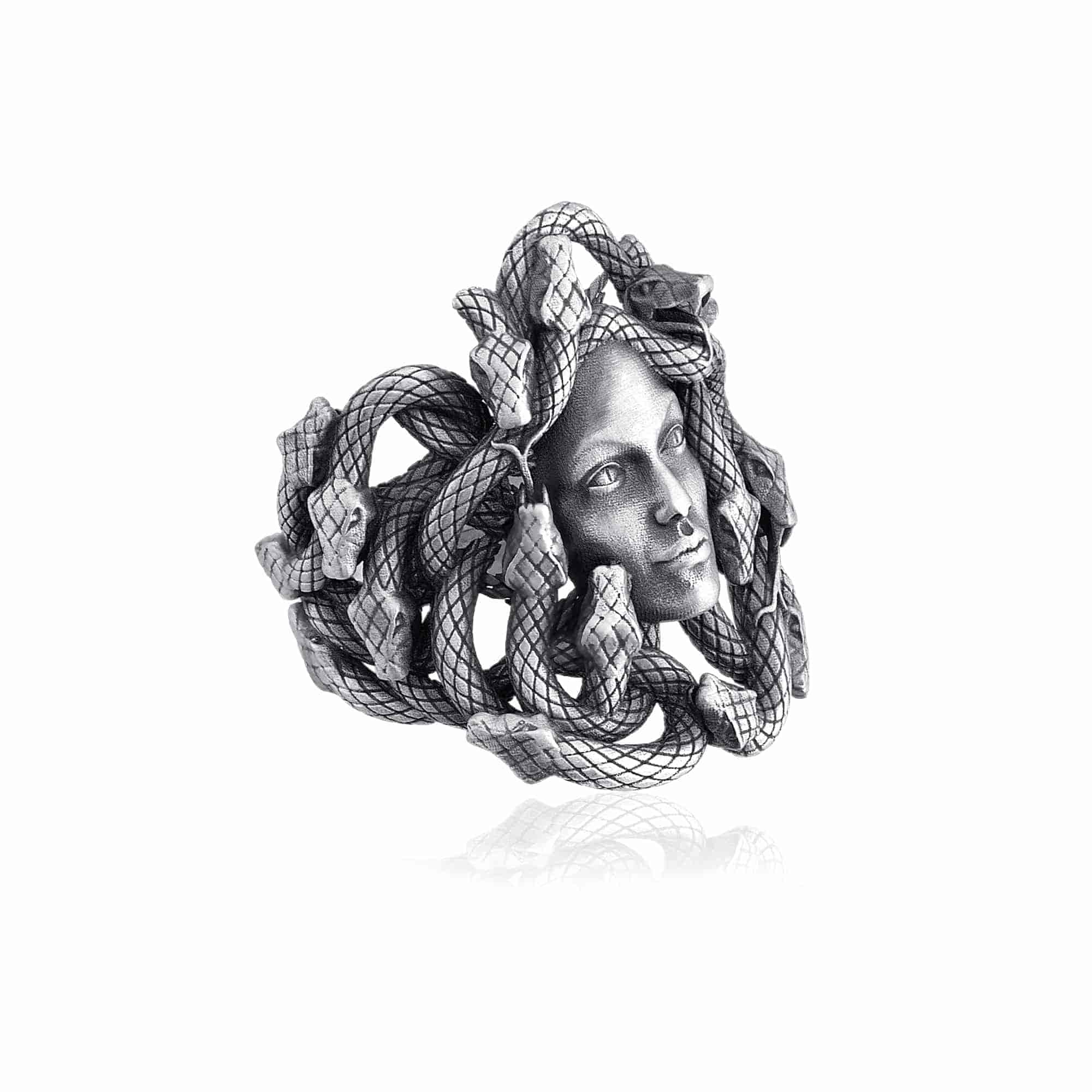Gorgon Medusa Snake Ring