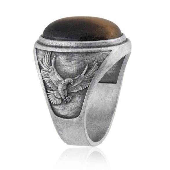 Eagle Tiger Eye Ring