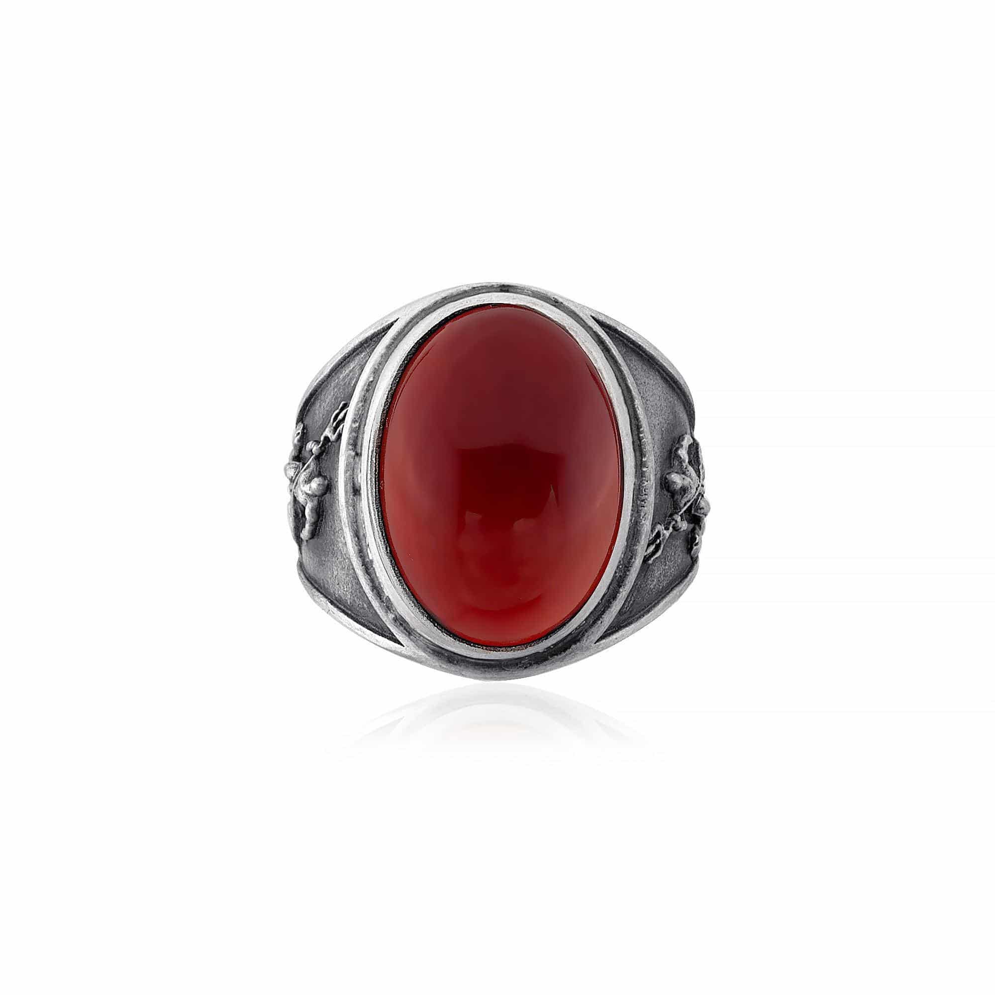 Poseidon Carnelian Gemstone Ring