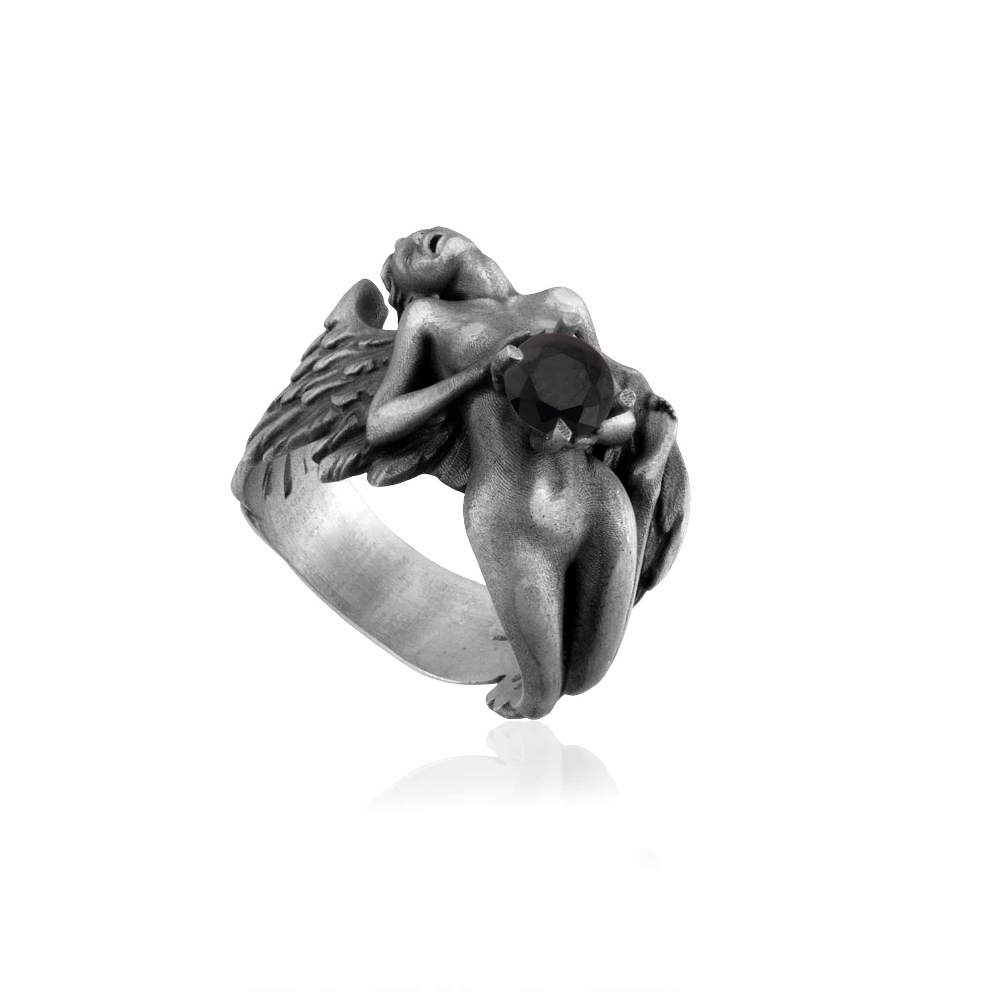 Fallen Angel Onyx Stone Ring