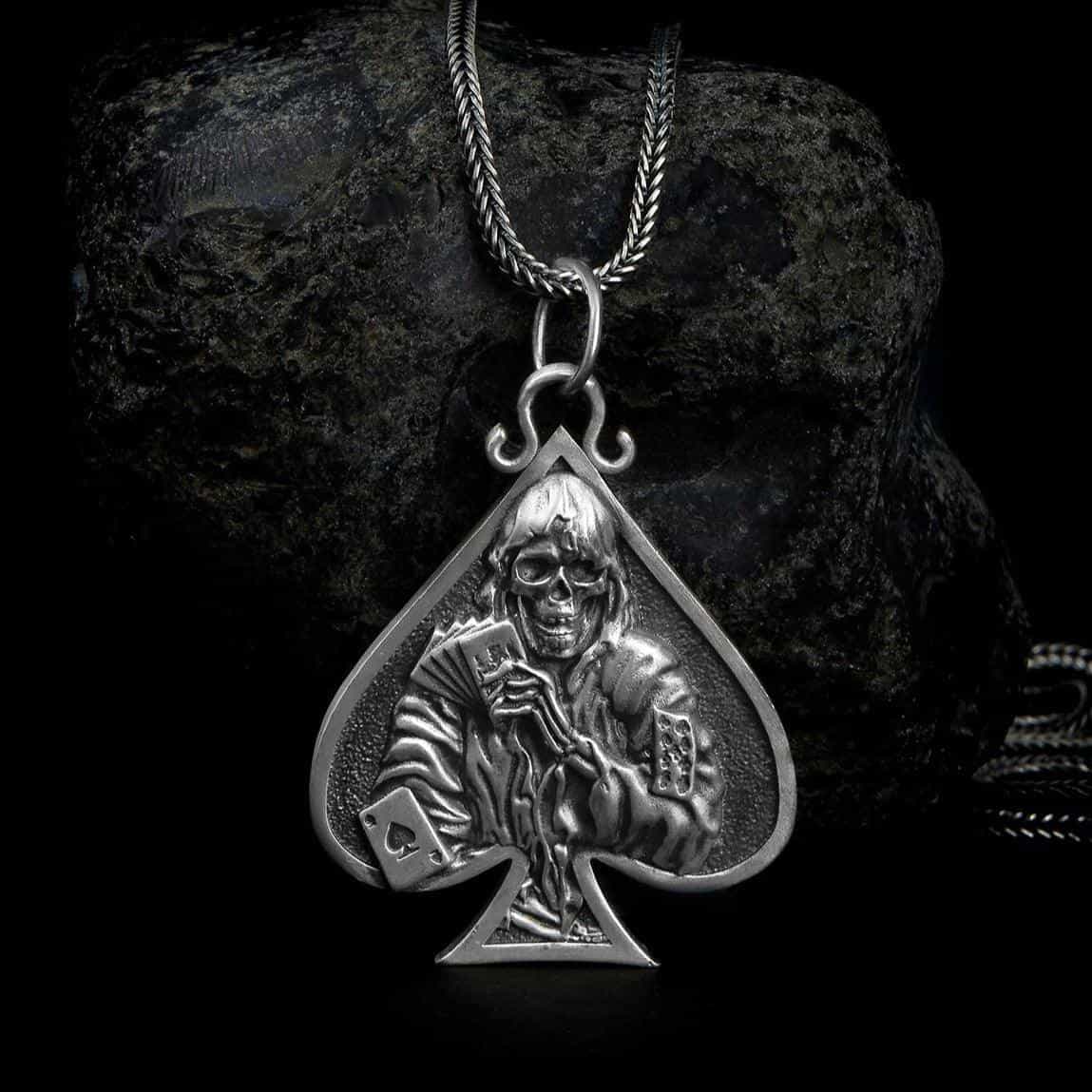 Spade Skull Necklace