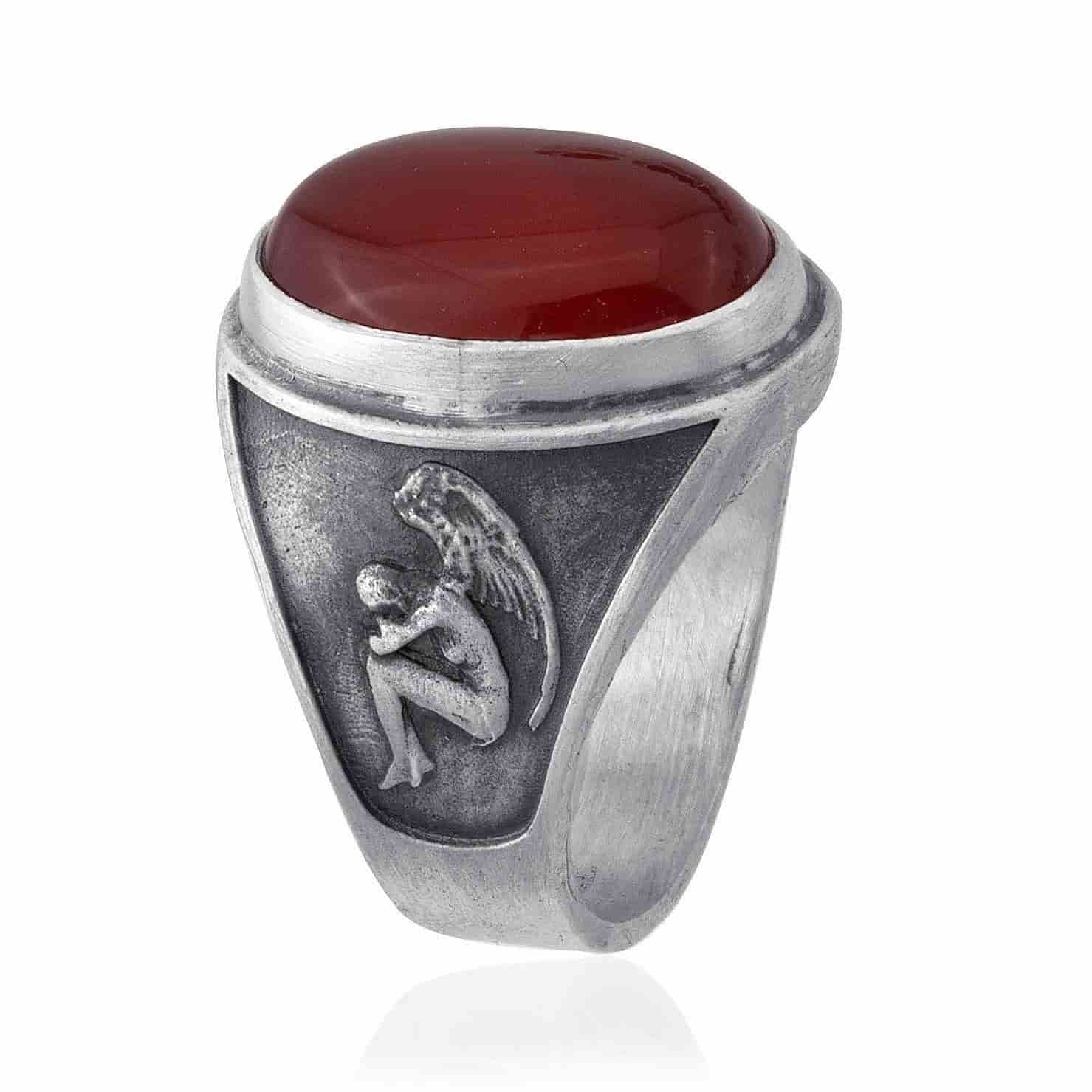 Angel Carnelian Gemstone Ring