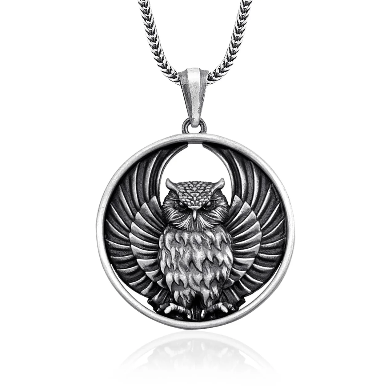 Owl and Wings Necklace
