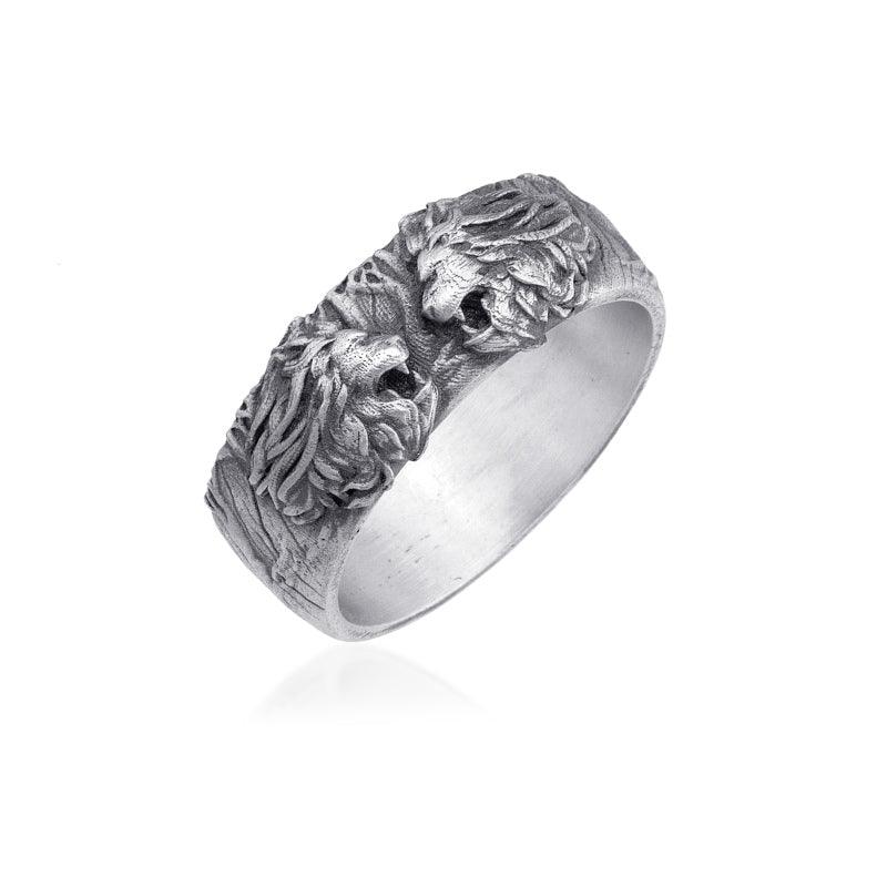 Double Lion Band Ring