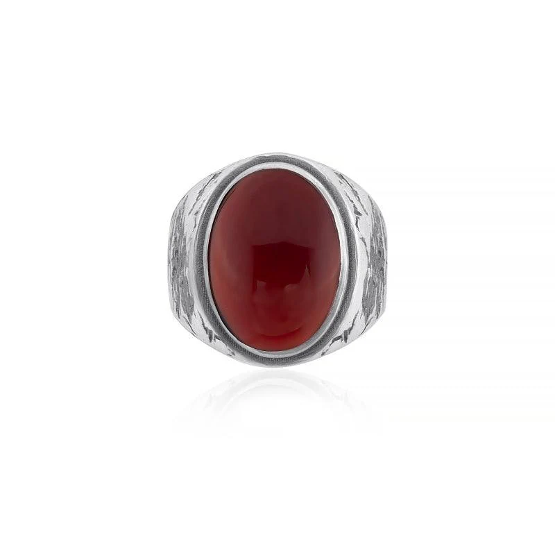 Cracked Carnelian Ring