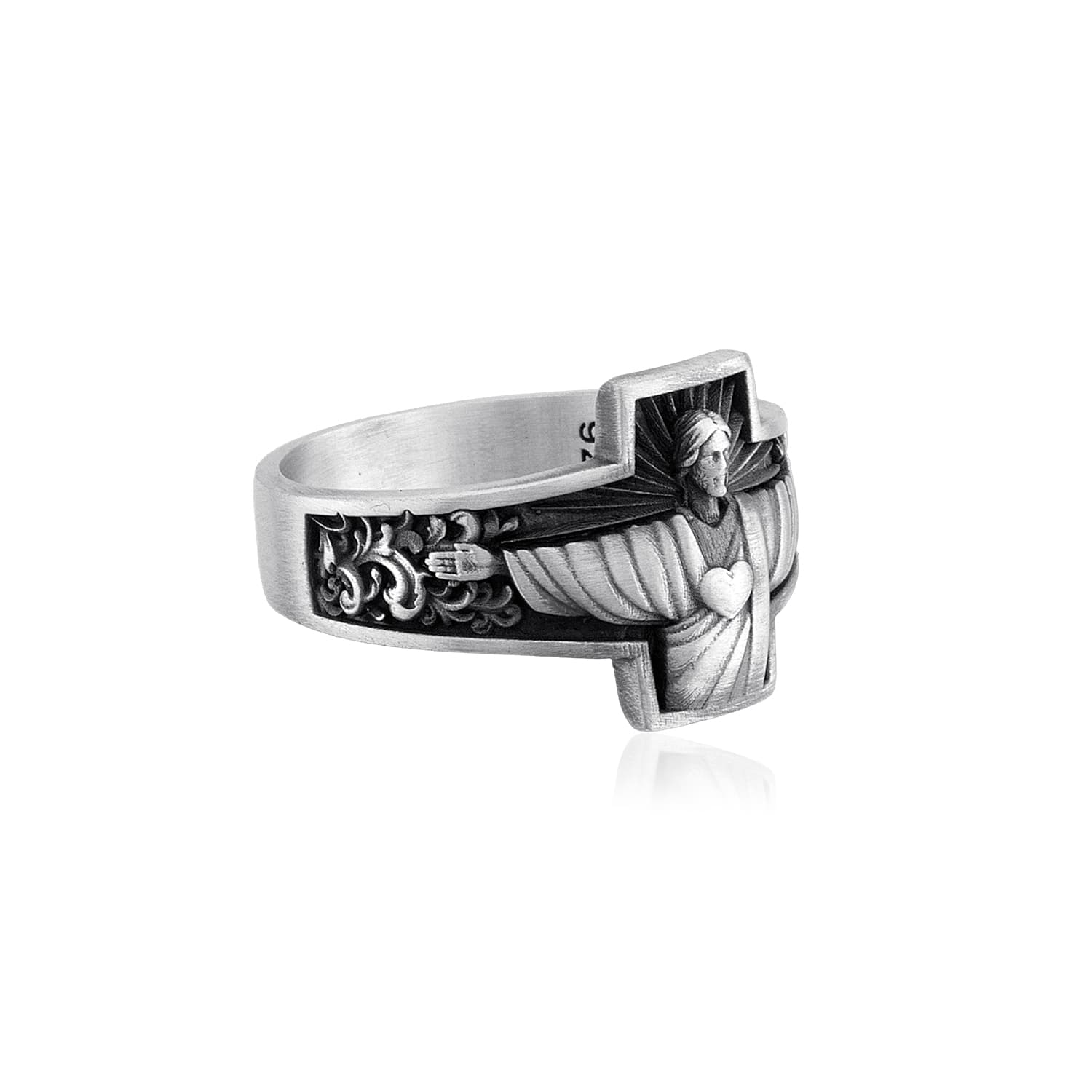 Blessed Savior Heart Ring