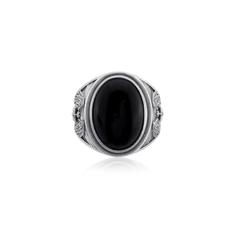 Saint Michael Onyx Ring