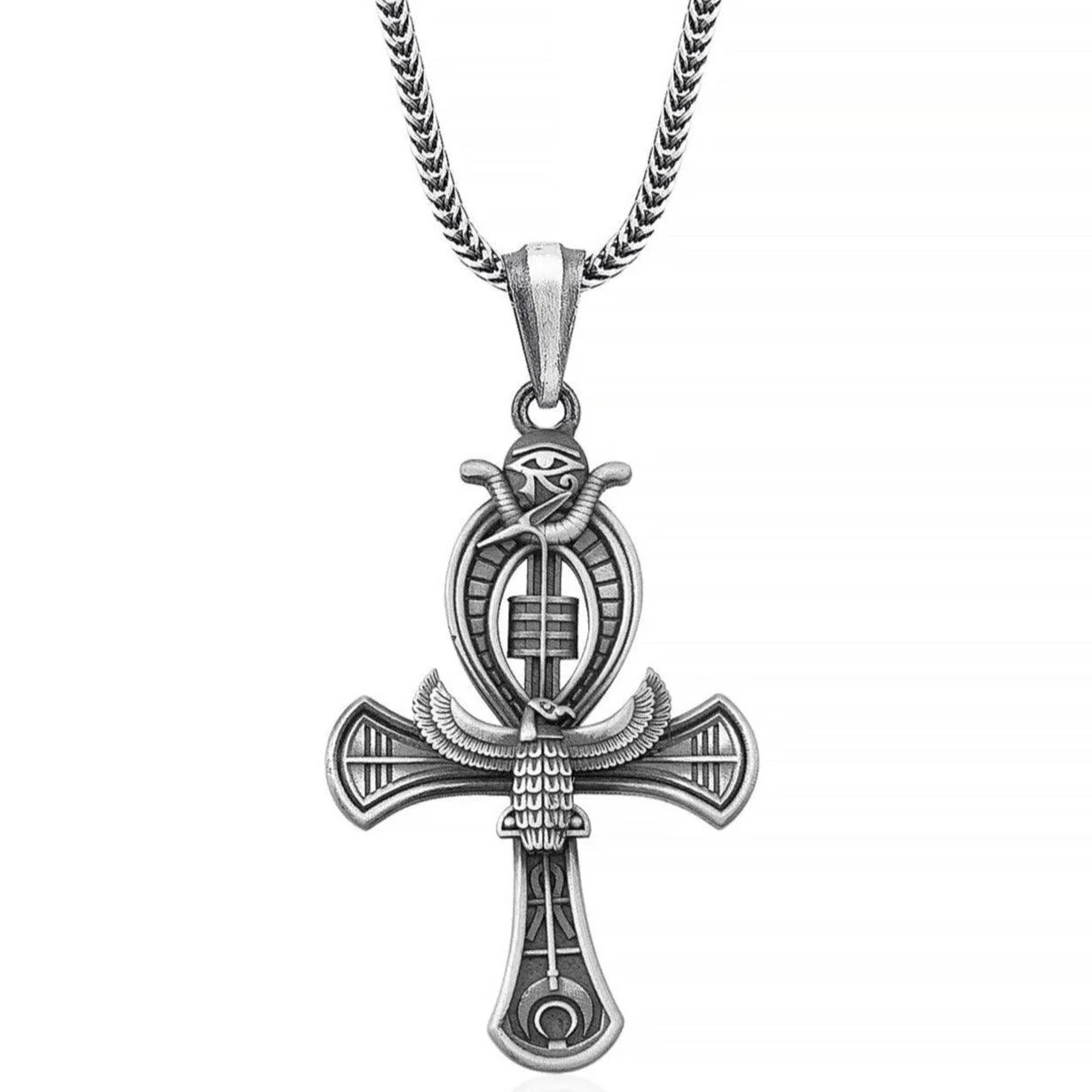 Ankh With Horus Eye Necklace
