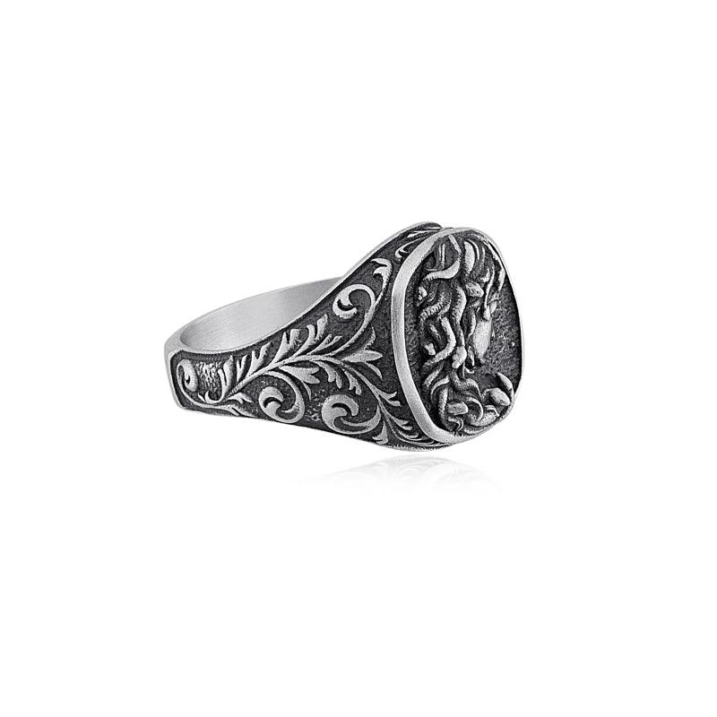 Medusa Signet Ring