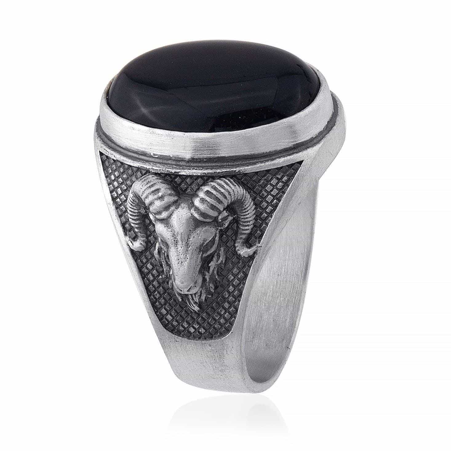 Aries Onyx Gemstone Ring