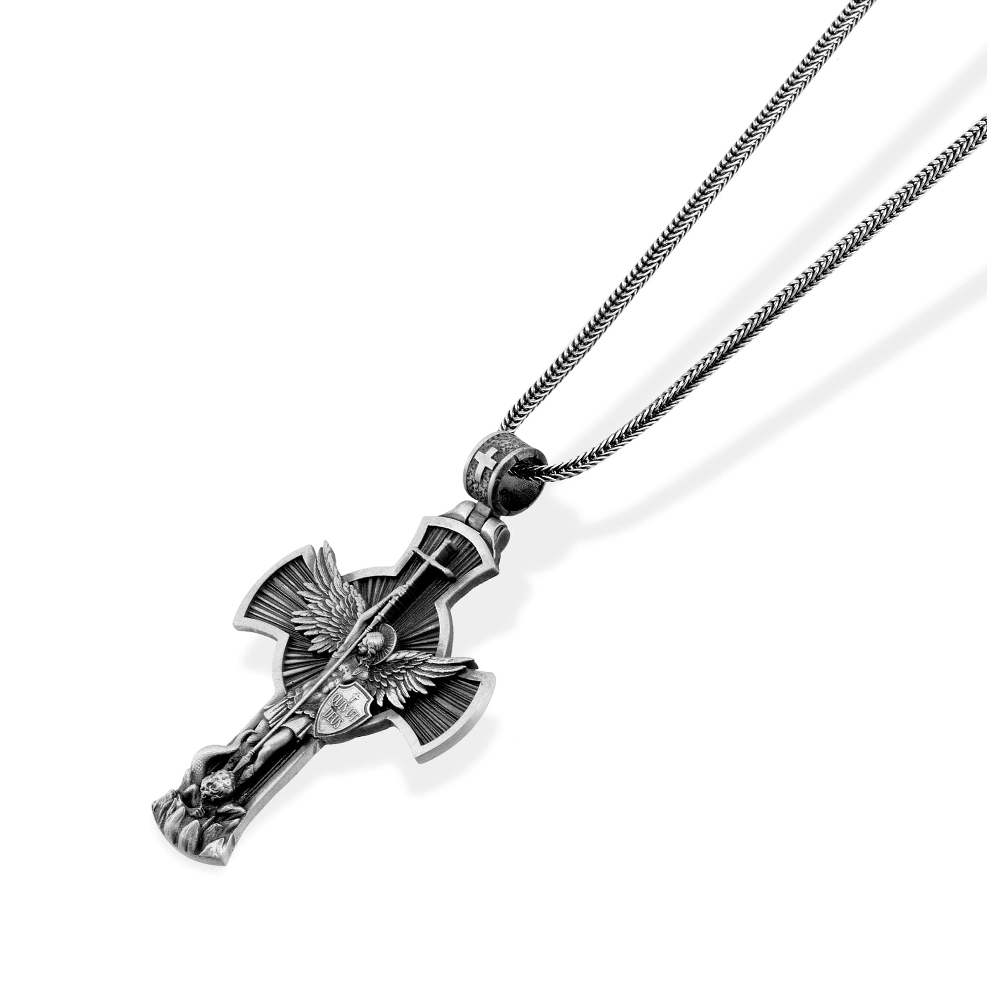 Saint Michael Cross Necklace