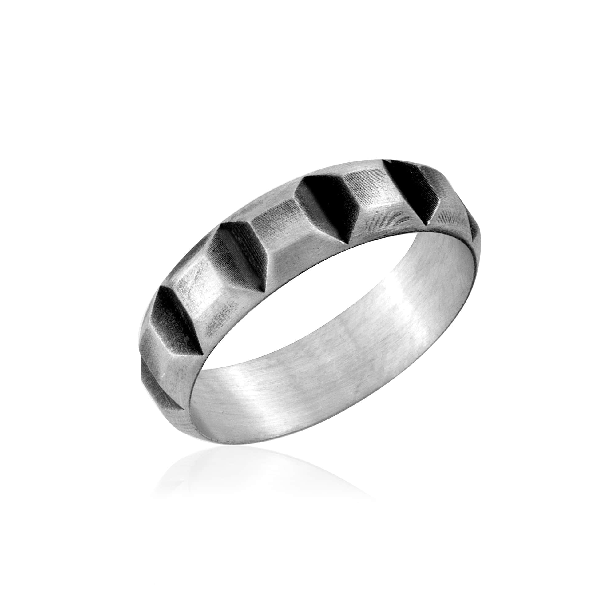 Carved Steel Ring