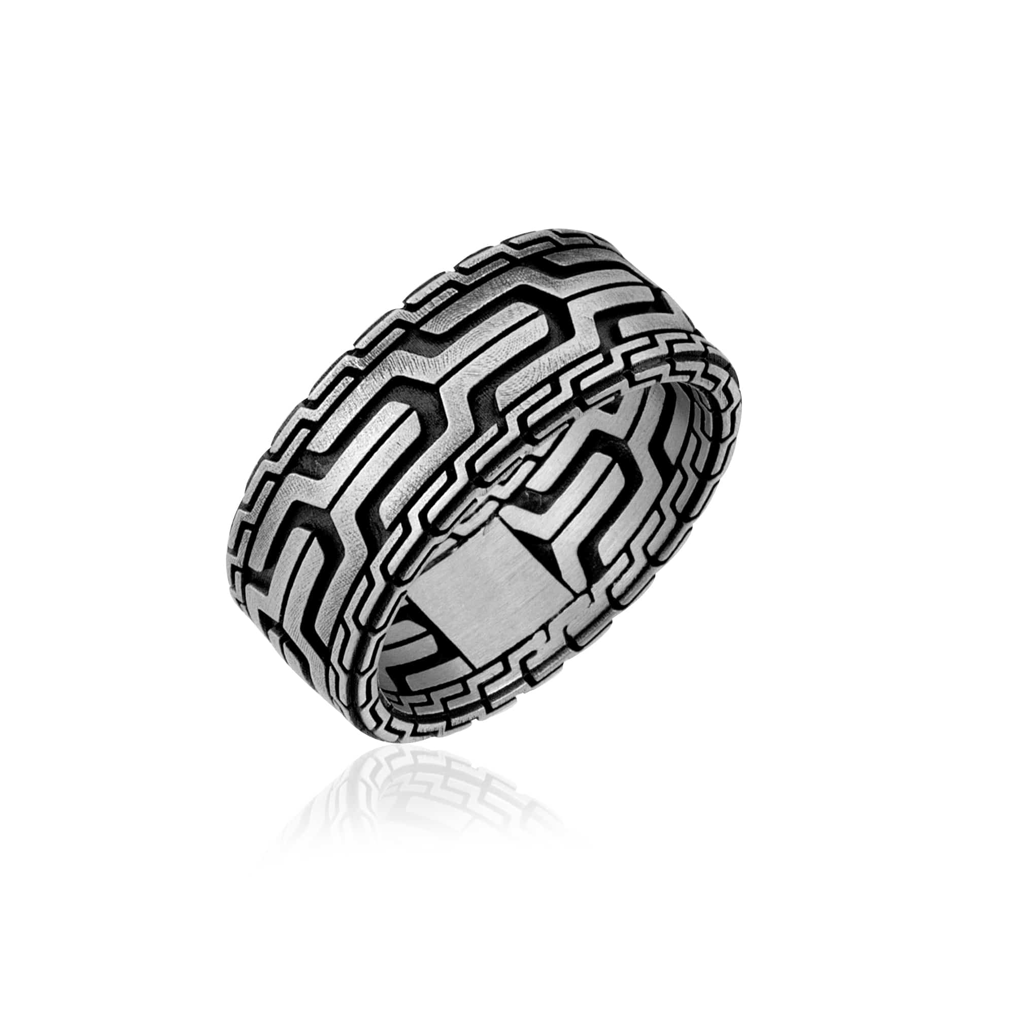 Geometric Tech Band Ring