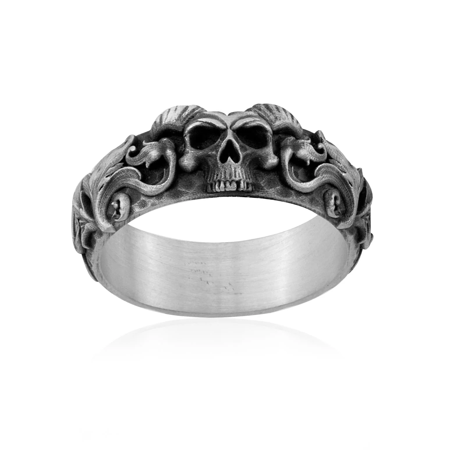 Gothic Skull Vine Ring