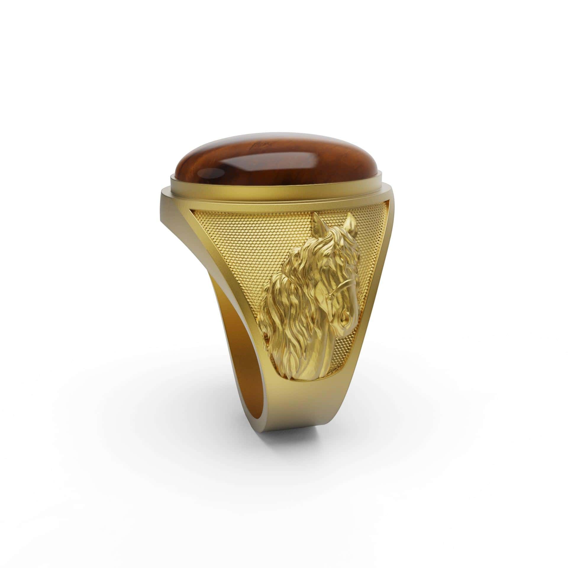 Horse Tiger Eye Ring