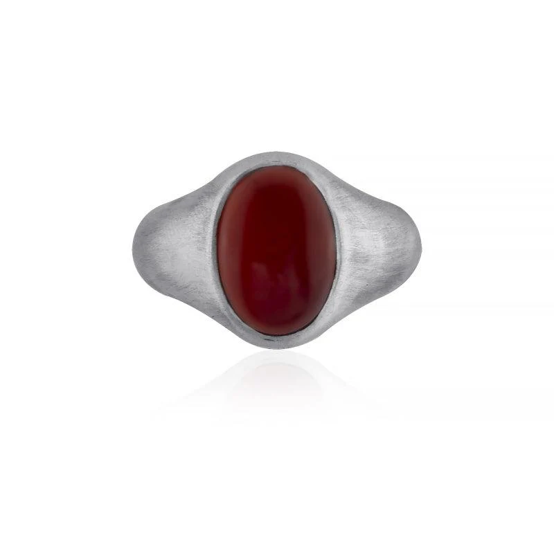 Oval Carnelian Signet Ring