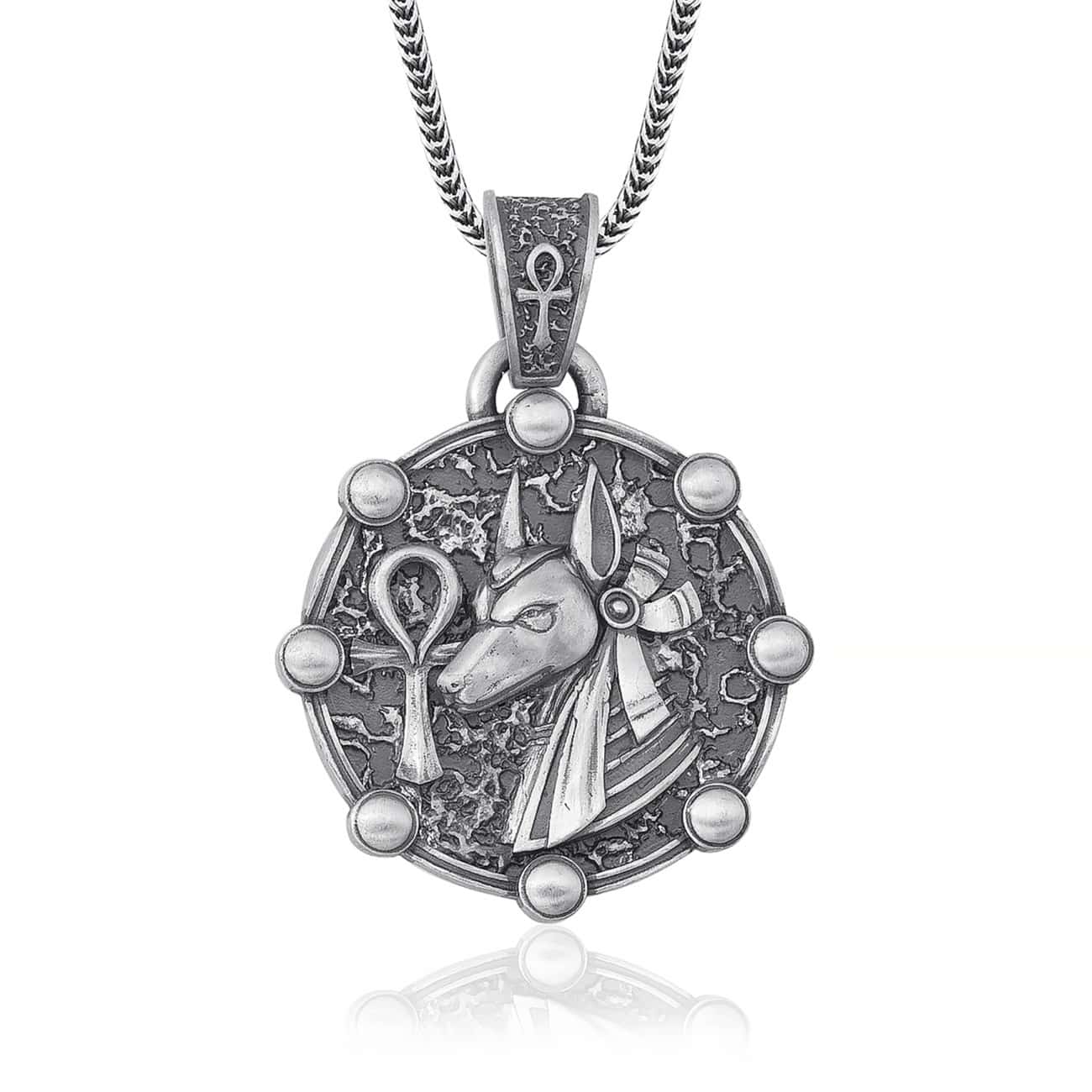 Anubis And Ankh Necklace