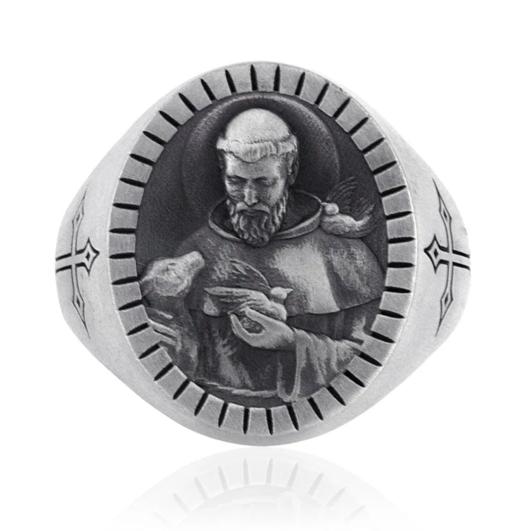 Saint Francis Signet Ring