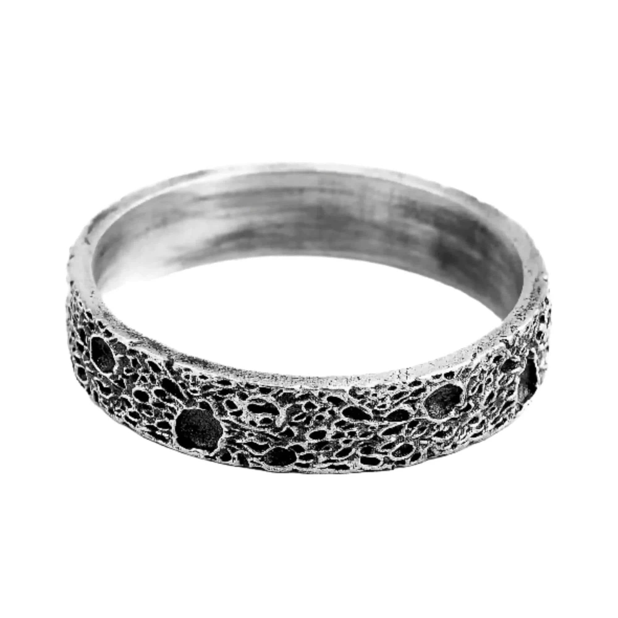 Moon Surface Band Ring